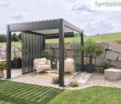 biohort Pergolen - Pergola 6 x 3,5 einfarbig, ca. B608/H264/T367,5 cm Dunkelgrau