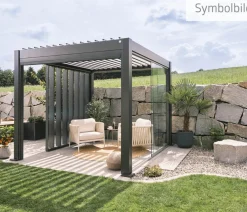 biohort Pergolen - Pergola 5 x 3,5 einfarbig, ca. B515,5/H264/T367,5 cm Dunkelgrau