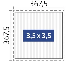 biohort Pergolen > Pergola 3,5 x 3,5 einfarbig, ca. B367,5/H264/T367,5 cm