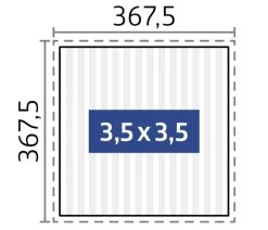 biohort Pergola 3,5 x 3,5 zweifarbig, ca. B367,5/H264/T367,5 cm New