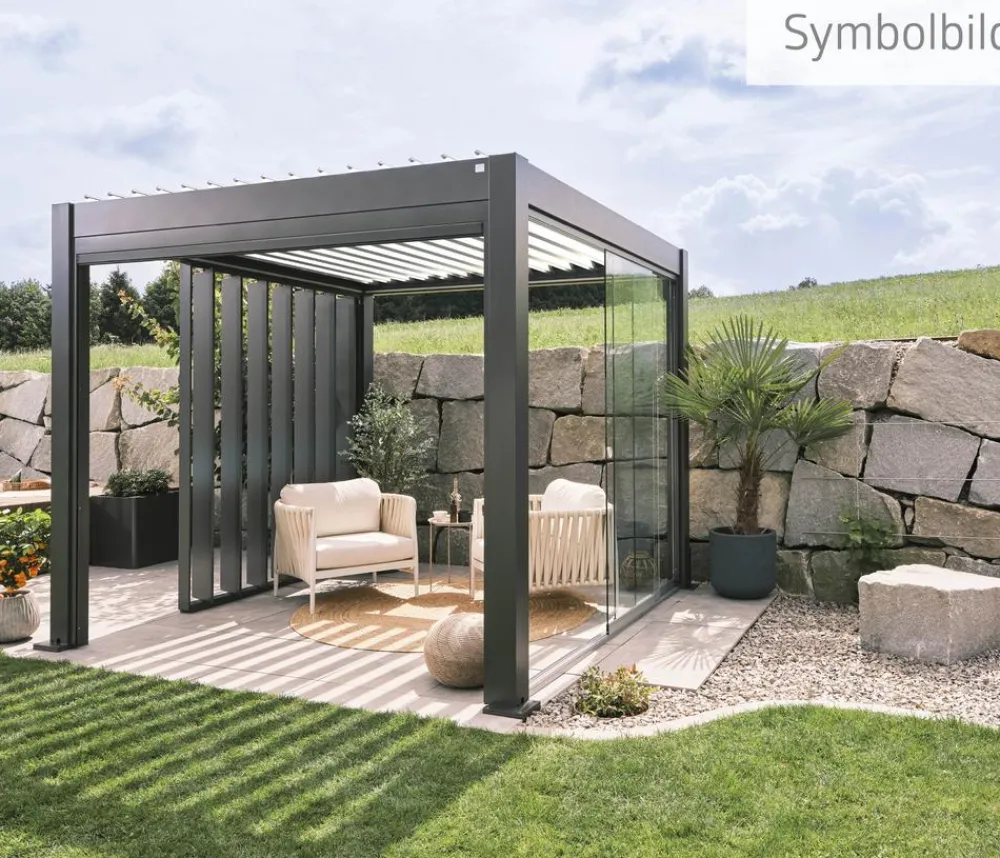biohort Pergola 3 x 3 zweifarbig, ca. B312/H264/T312 cm Anthrazit
