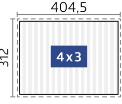 biohort Pergolen > Pergola 4 x 3 zweifarbig, ca. B404,5/H264/T312 cm