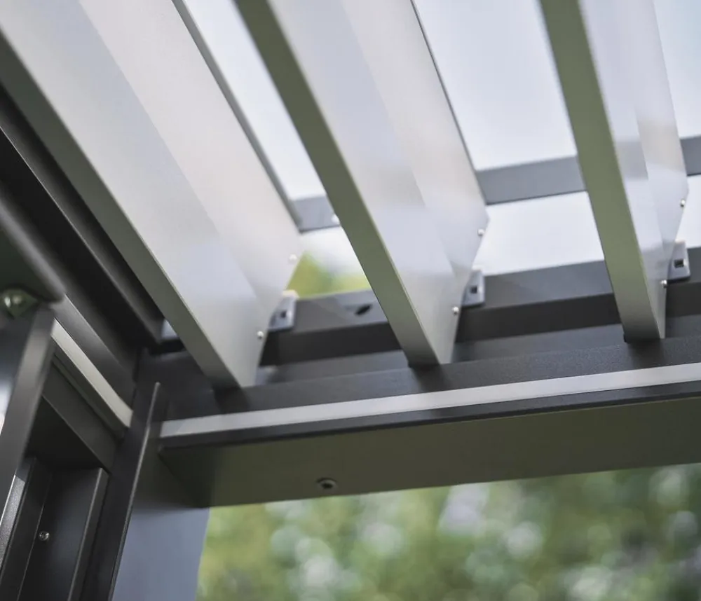 biohort Pergolen - Pergola 3,5 x 3 zweifarbig, ca. B367,5/H264/T312 cm Quarzgrau