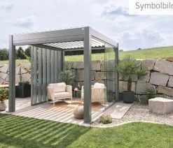 biohort Pergolen - Pergola 3,5 x 3 zweifarbig, ca. B367,5/H264/T312 cm Quarzgrau