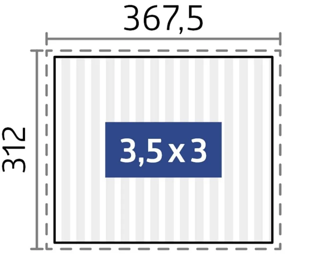 biohort Pergolen - Pergola 3,5 x 3 zweifarbig, ca. B367,5/H264/T312 cm Quarzgrau