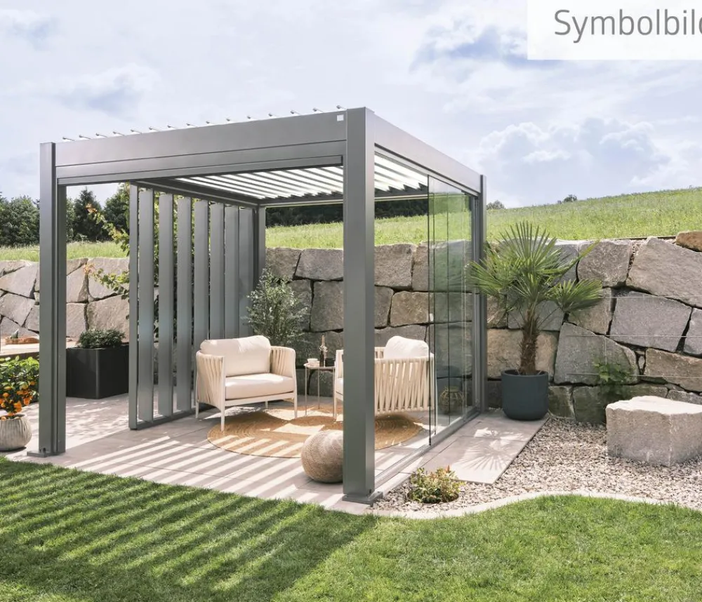 biohort Pergolen - Pergola 4 x 3 zweifarbig, ca. B404,5/H264/T312 cm Quarzgrau