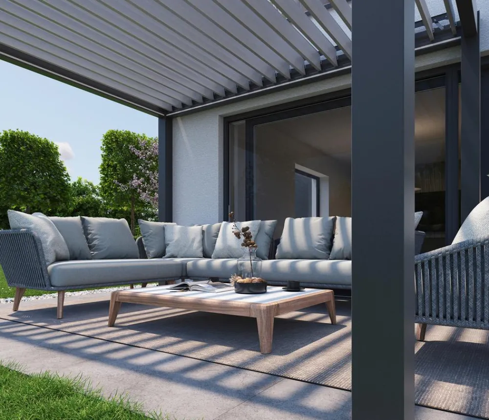 biohort Pergolen - Pergola 4 x 3,5 zweifarbig, ca. B404,5/H264/T367,5 cm Anthrazit