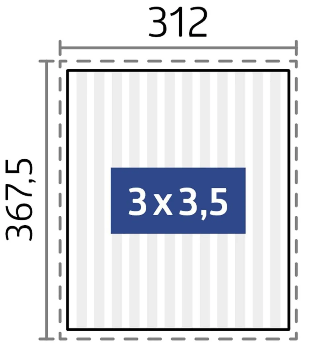 biohort Pergolen > Pergola 3 x 3,5 zweifarbig, ca. B312/H264/T367,5 cm