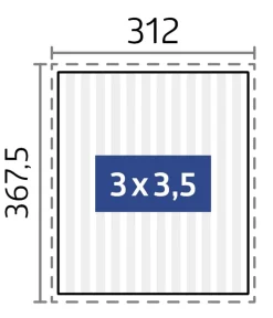 biohort Pergola 3 x 3,5 zweifarbig, ca. B312/H264/T367,5 cm Quarzgrau Sale