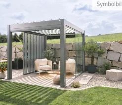 biohort Pergola 6 x 3,5 zweifarbig, ca. B608/H364/T367,5 cm Quarzgrau Hot