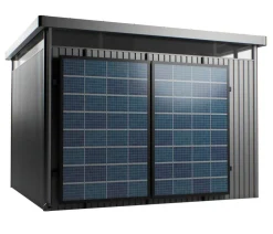 biohort Photovoltaik-Montageschienen für Gerätehaus Neo Schwarz Clearance