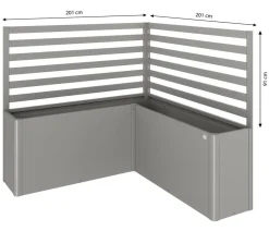 biohort Hochbeete & Frühbeete - Rankgitter L200 Quarzgrau