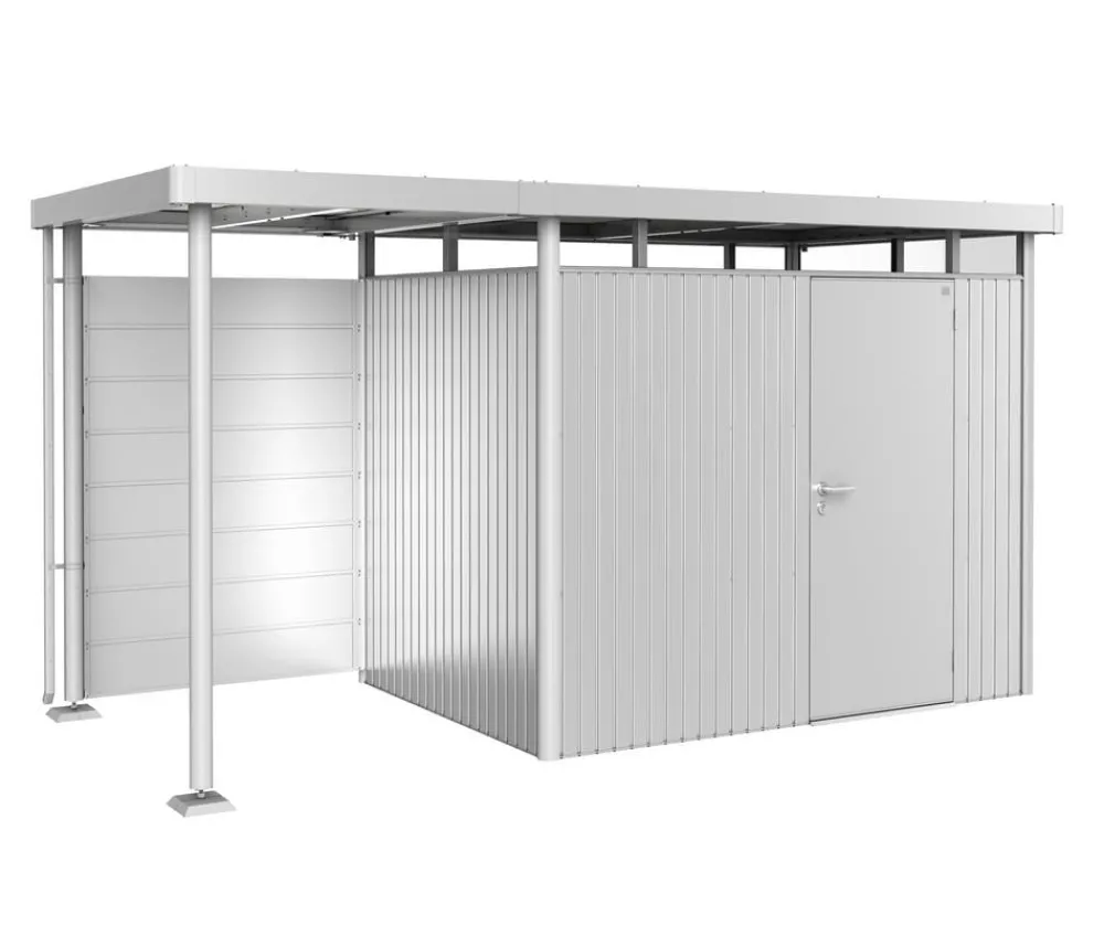 biohort Anbauten - Rückwand für Seitendach HighLine H2-H5 Silber