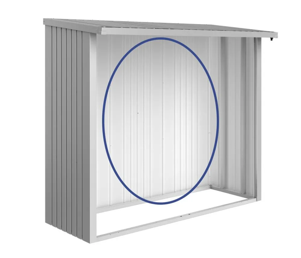 biohort Anbauten - Rückwand für WoodStock® 230 Silber
