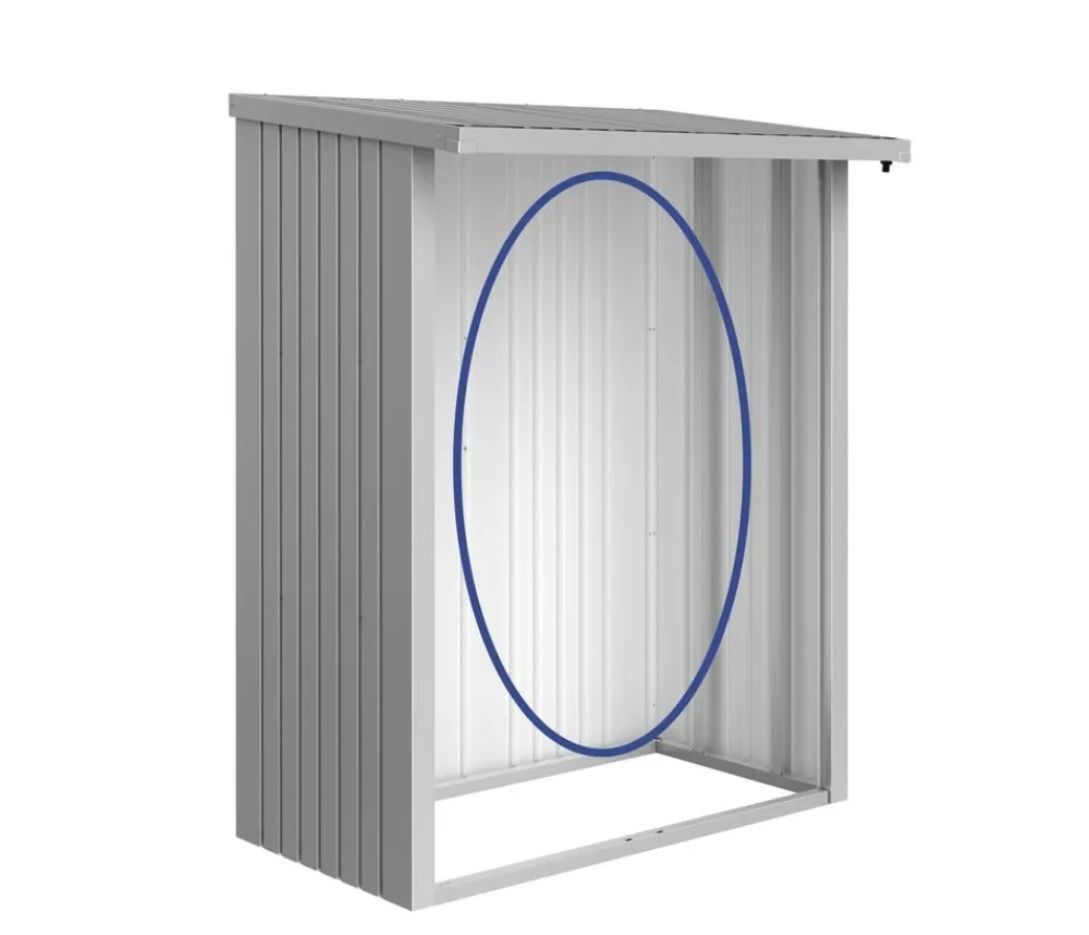 biohort Anbauten - Rückwand für WoodStock® 150 Silber