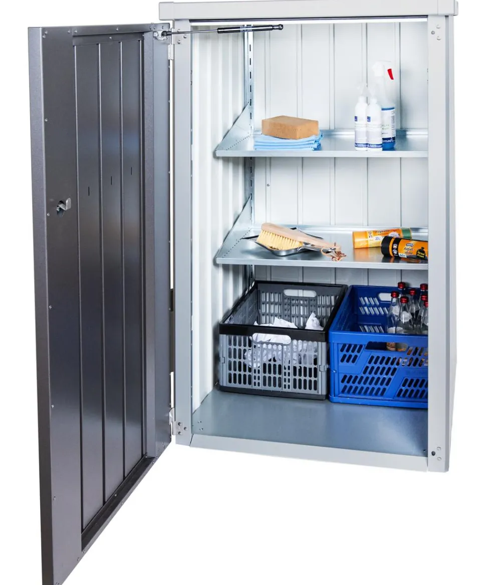 biohort Mülltonnenboxen - Regalsteher Alex, 2 Stück Silber