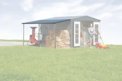biohort Anbauten - Seitendach Europa 2 / 3 / 4 A Dunkelgrün