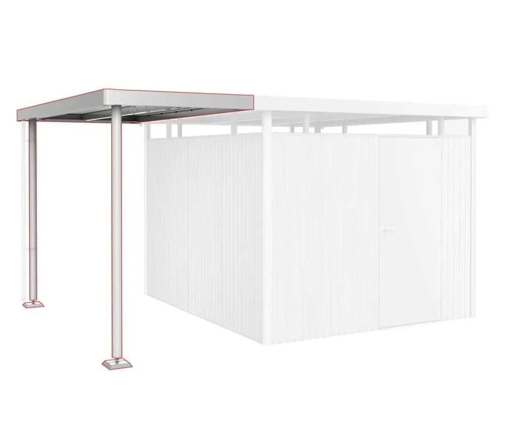 biohort Seitendach für Gerätehaus HighLine H5/H6 Silber New
