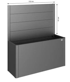 biohort Sichtschutz Belvedere 150, ca. B152/H91/T4 cm Dunkelgrau Hot