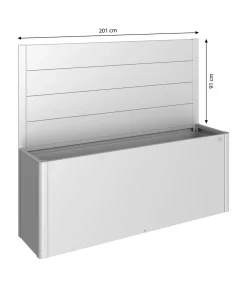 biohort Sichtschutz Belvedere 200, ca. B201/H91/T4 cm Silber Clearance