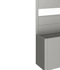 biohort Sichtschutz Belvedere 100 mit Acrylglas, ca. B102/H91/T4 cm Quarzgrau