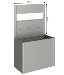biohort Sichtschutz Belvedere 100 mit Acrylglas, ca. B102/H91/T4 cm Quarzgrau