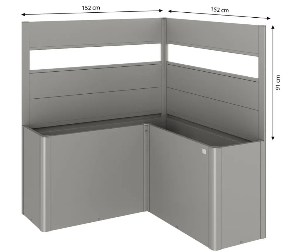 biohort Hochbeete & Frühbeete > Sichtschutz Belvedere L150 mit Acrylglas, ca. B152/H91/T152 cm