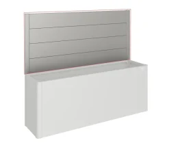 biohort Sichtschutz|Hochbeete & Frühbeete - Sichtschutz für HochBeet 4x1, ca. B397/H91/T4 cm Quarzgrau