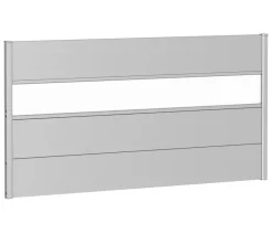 biohort Sichtschutz mit Acrylglas, ca. B180/H90 cm Silber Outlet