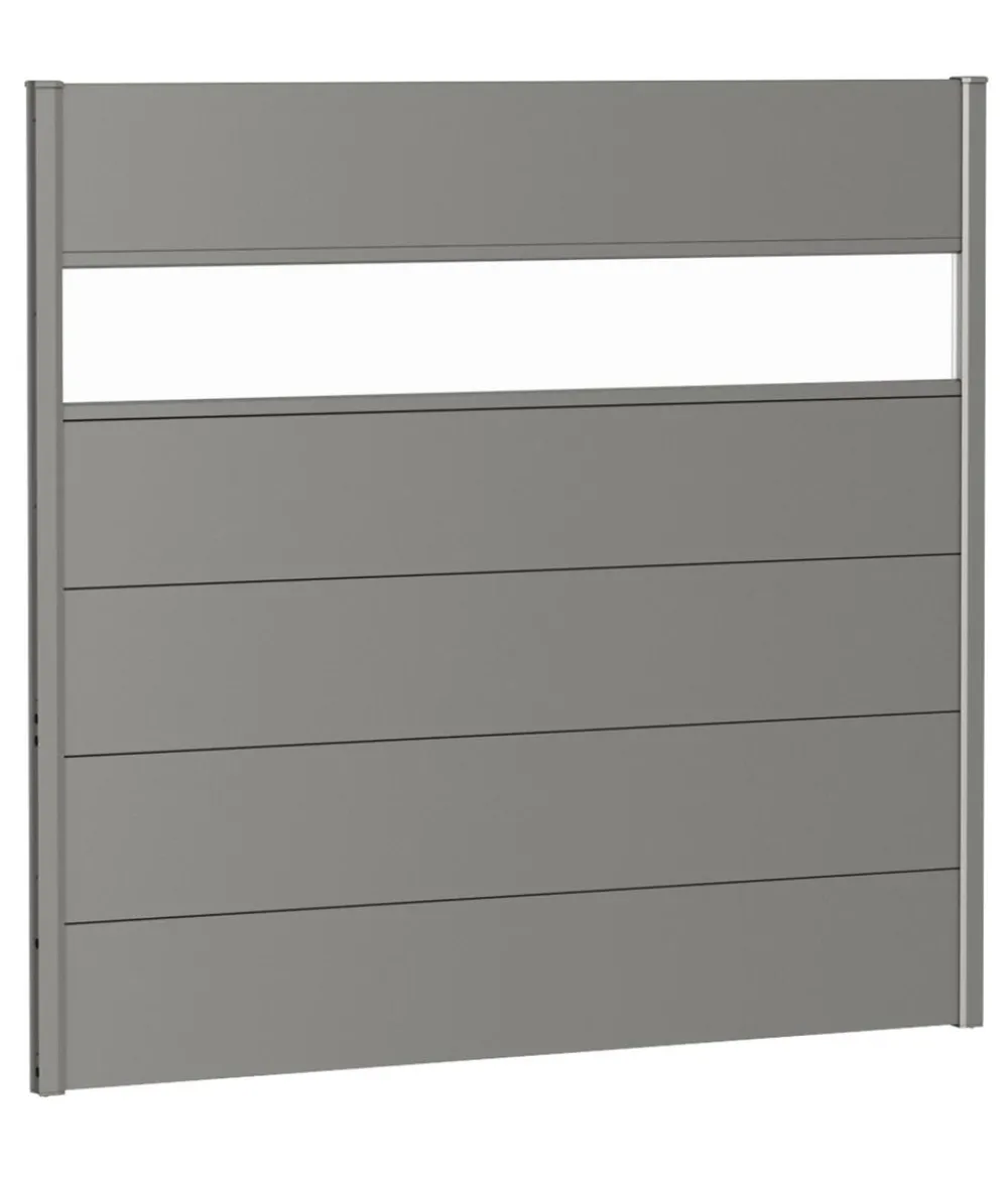 biohort Sichtschutz - Sichtschutz mit Acrylglas, ca. B200/H135 cm Silber
