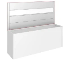 biohort Sichtschutz|Hochbeete & Frühbeete - Sichtschutz mit Acrylglas für HochBeet 4x1, ca. B397/H91/T4 cm Silber