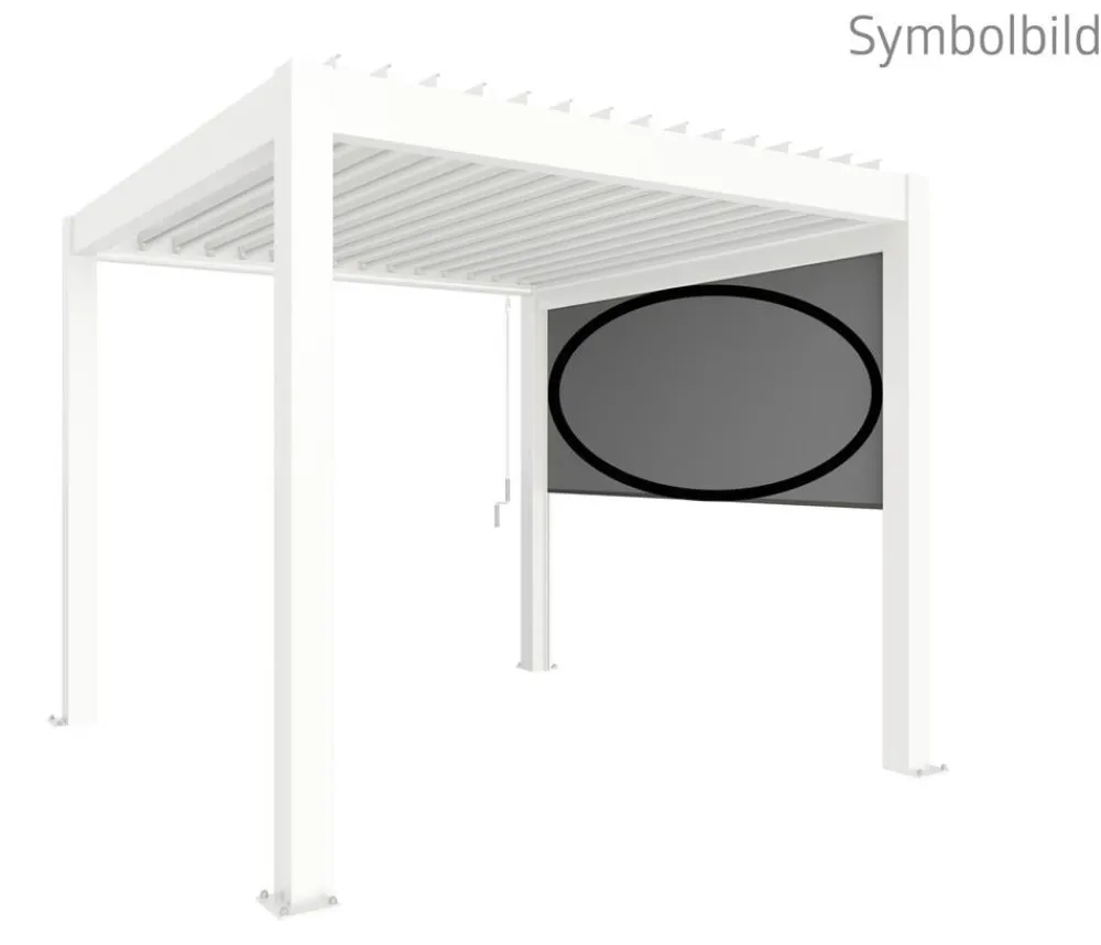 biohort Pergolen - Sonnenschutzrollo Gr. 4 m, elektrisch, ca. B235/H10/T327 cm Weiß