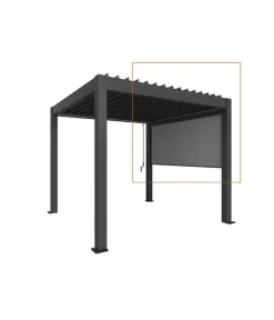 biohort Pergolen - Sonnenschutzrollo Gr. 4 m, ca. B364/H235/T10 cm Dunkelgrau
