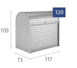 biohort Gartenschränke & Minigaragen - StoreMax® 120 Silber