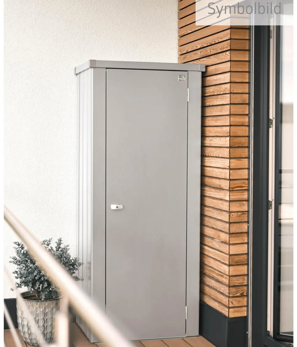 biohort Terrassenschrank Julia L, ca. B77,7/H140,2/T87 cm Silber Discount