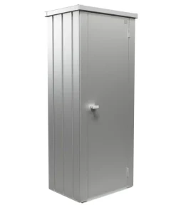 biohort Gartenschränke & Minigaragen - Terrassenschrank Julia M HIGH, ca. B77,7/H180,9/T57 cm Silber