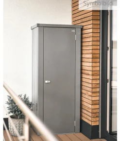 biohort Gartenschränke & Minigaragen - Terrassenschrank Julia M, ca. B77,7/H140,2/T57 cm Quarzgrau