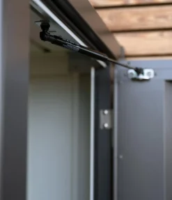 biohort Gartenschränke & Minigaragen - Terrassenschrank Julia M, ca. B77,7/H140,2/T57 cm Quarzgrau