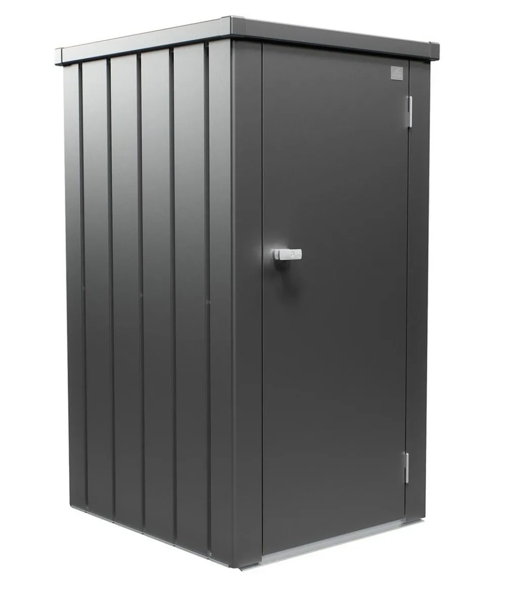 biohort Gartenschränke & Minigaragen - Terrassenschrank Julia L, ca. B77,7/H140,2/T87 cm Dunkelgrau