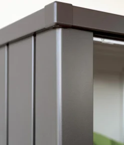 biohort Gartenschränke & Minigaragen - Terrassenschrank Julia L, ca. B77,7/H140,2/T87 cm Dunkelgrau