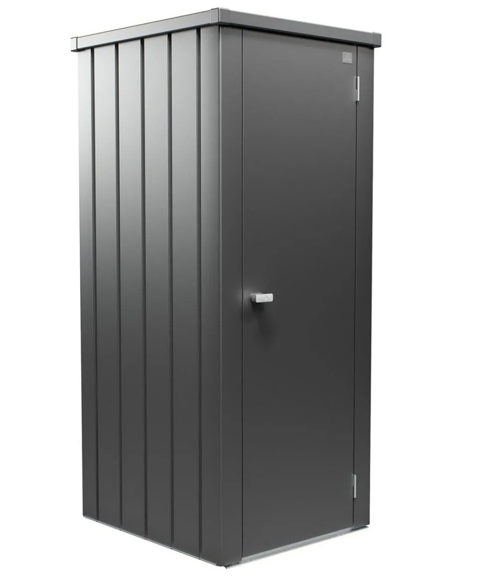 biohort Gartenschränke & Minigaragen - Terrassenschrank Julia L HIGH, ca. B77,7/H180,9/T87 cm Dunkelgrau
