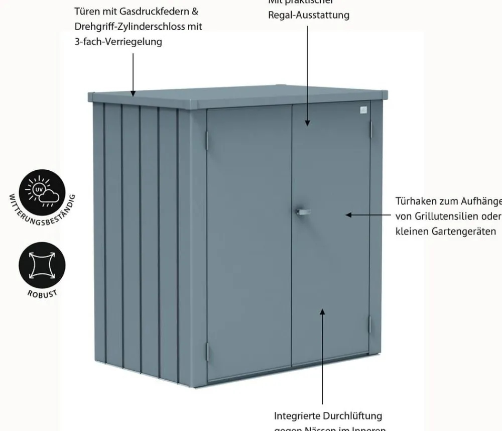 biohort Terrassenschrank Romeo® Quarzgrau Discount