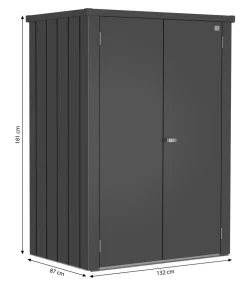 biohort Terrassenschrank Romeo L High, ca. B132/H181/T87 cm Dunkelgrau Sale