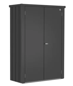 biohort Gartenschränke & Minigaragen - Terrassenschrank Romeo M High, ca. B132/H181/T57 cm Dunkelgrau