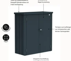 biohort Gartenschränke & Minigaragen - Terrassenschrank Romeo® Dunkelgrau