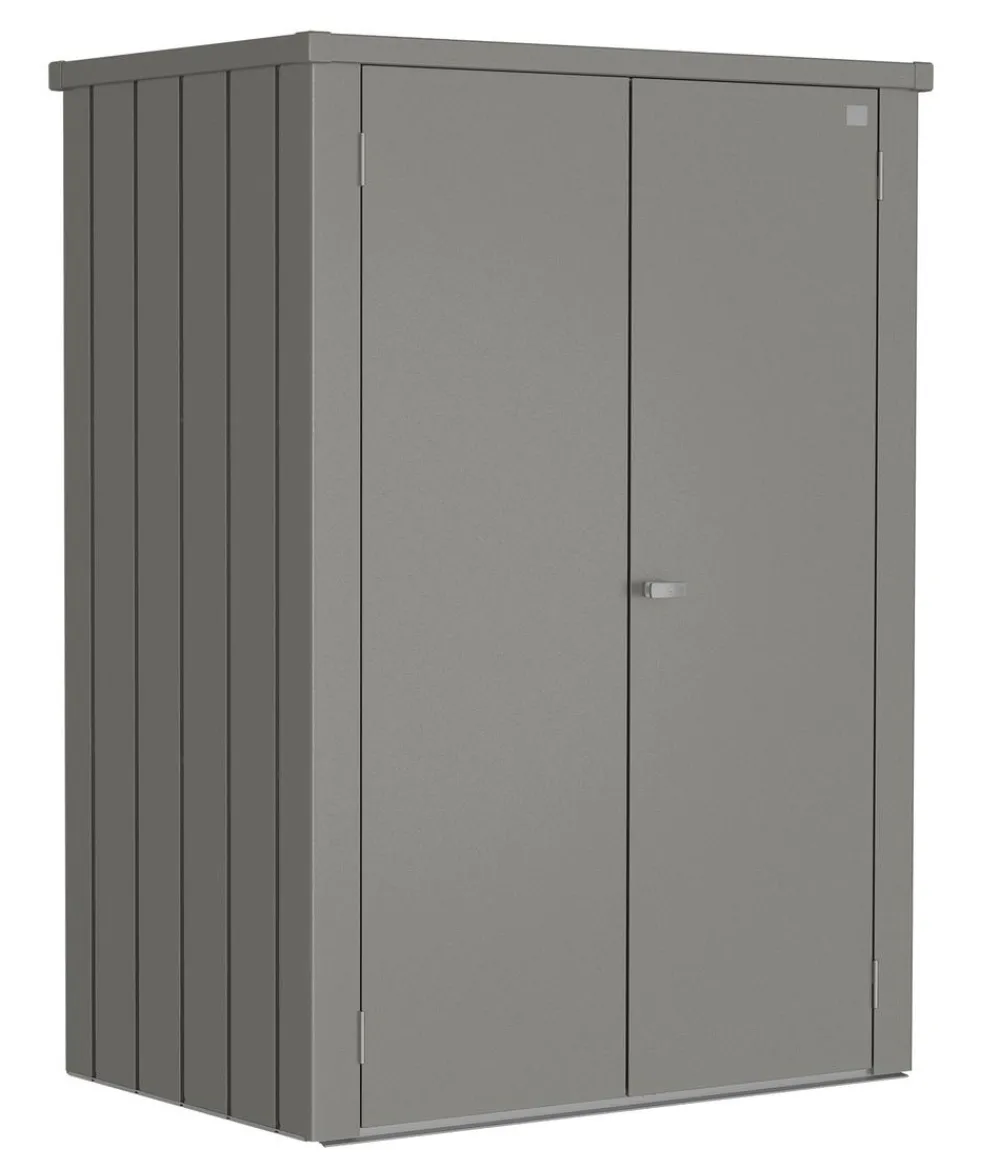 biohort Gartenschränke & Minigaragen - Terrassenschrank Romeo L High, ca. B132/H181/T87 cm Quarzgrau