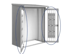 biohort Türpaket WoodStock® 150 Silber New