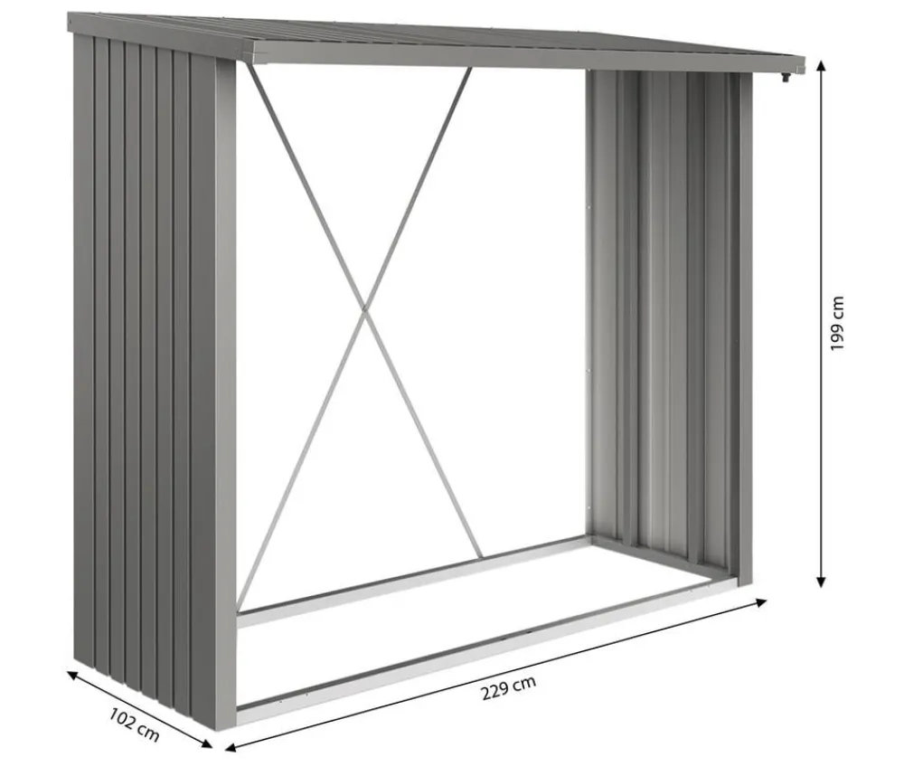 biohort Kaminholzregale - WoodStock® 230 Quarzgrau