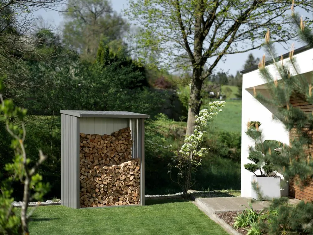 biohort WoodStock® 150 für Kaminholz Quarzgrau Outlet