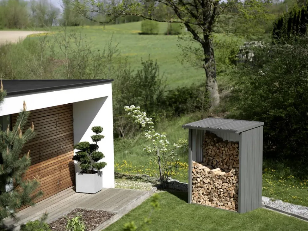 biohort WoodStock® 150 für Kaminholz Quarzgrau Outlet